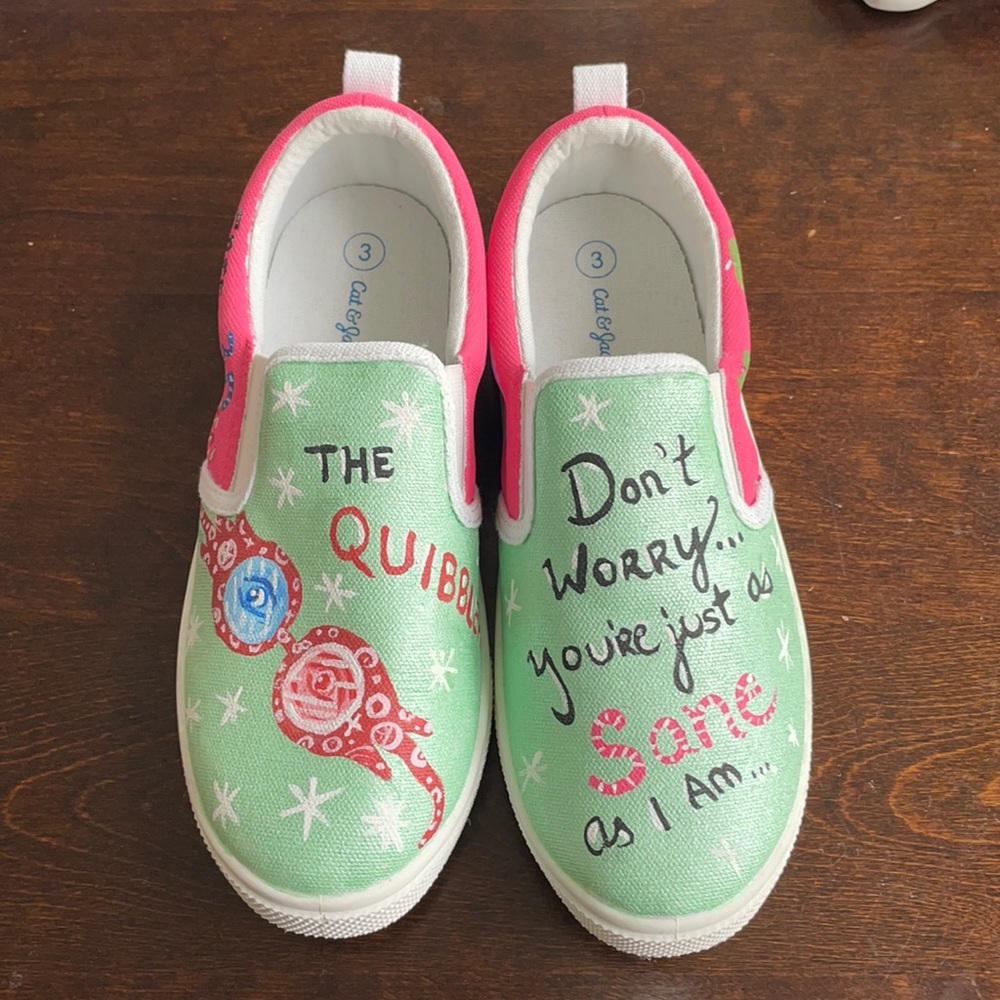 Luna Lovegood hand-painted shoes